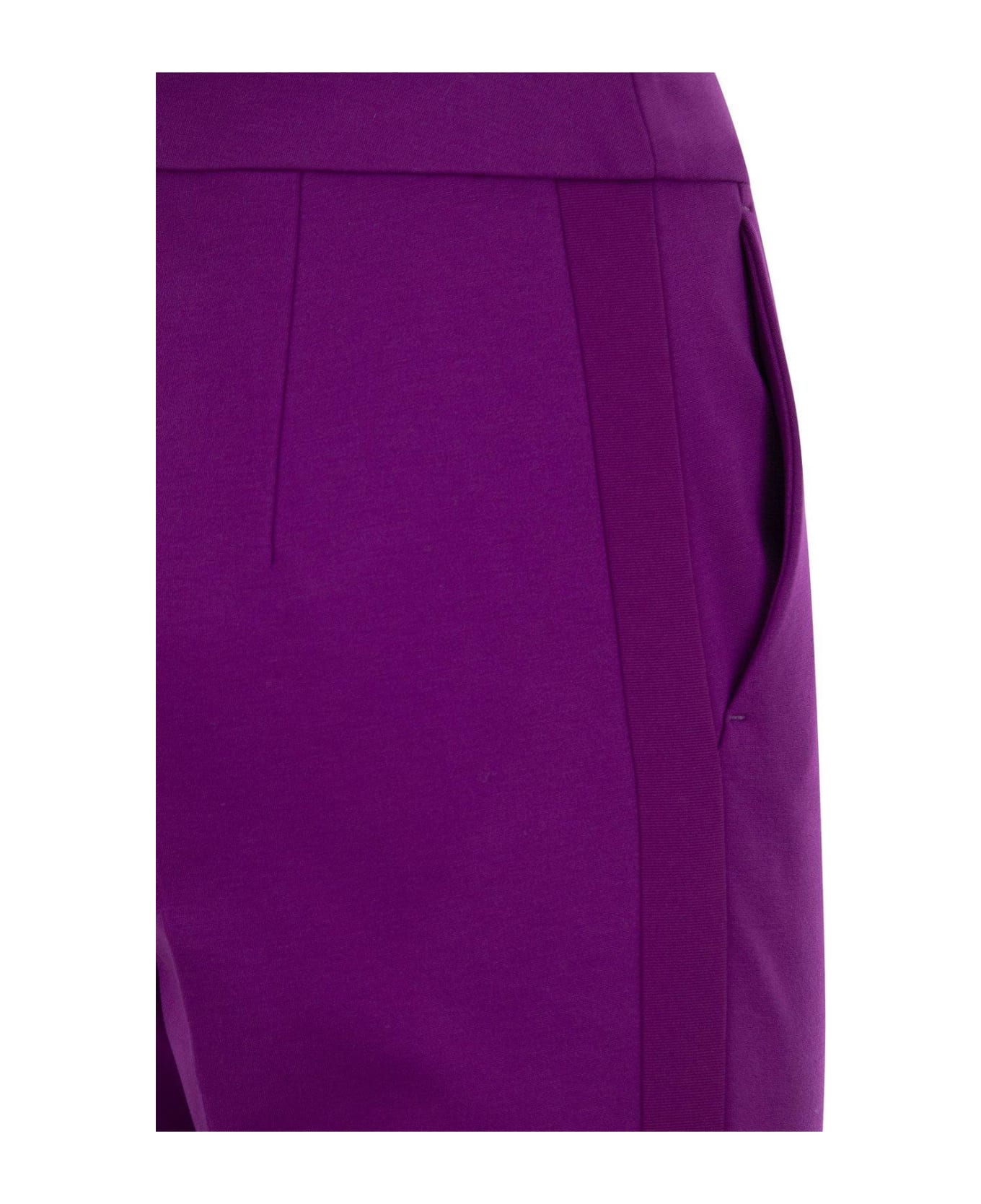Max Mara Pianoforte Tanga Jersey Tuxedo Trousers - Iris