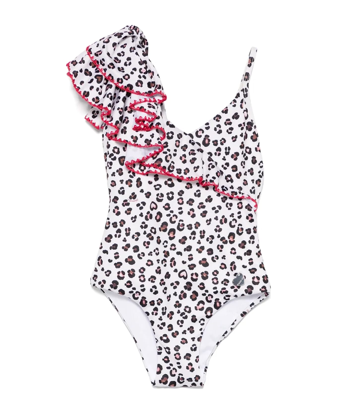 Monnalisa Beige Swimsuit For Girl - Beige