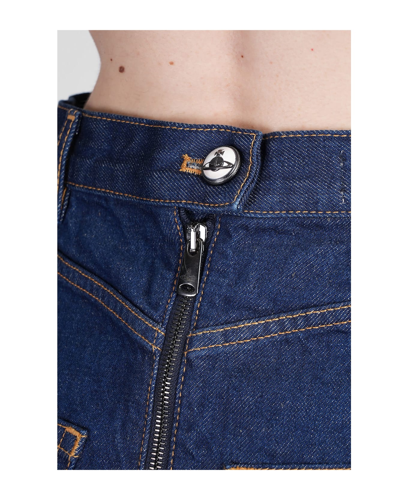 Vivienne Westwood Skirt In Blue Cotton - blue
