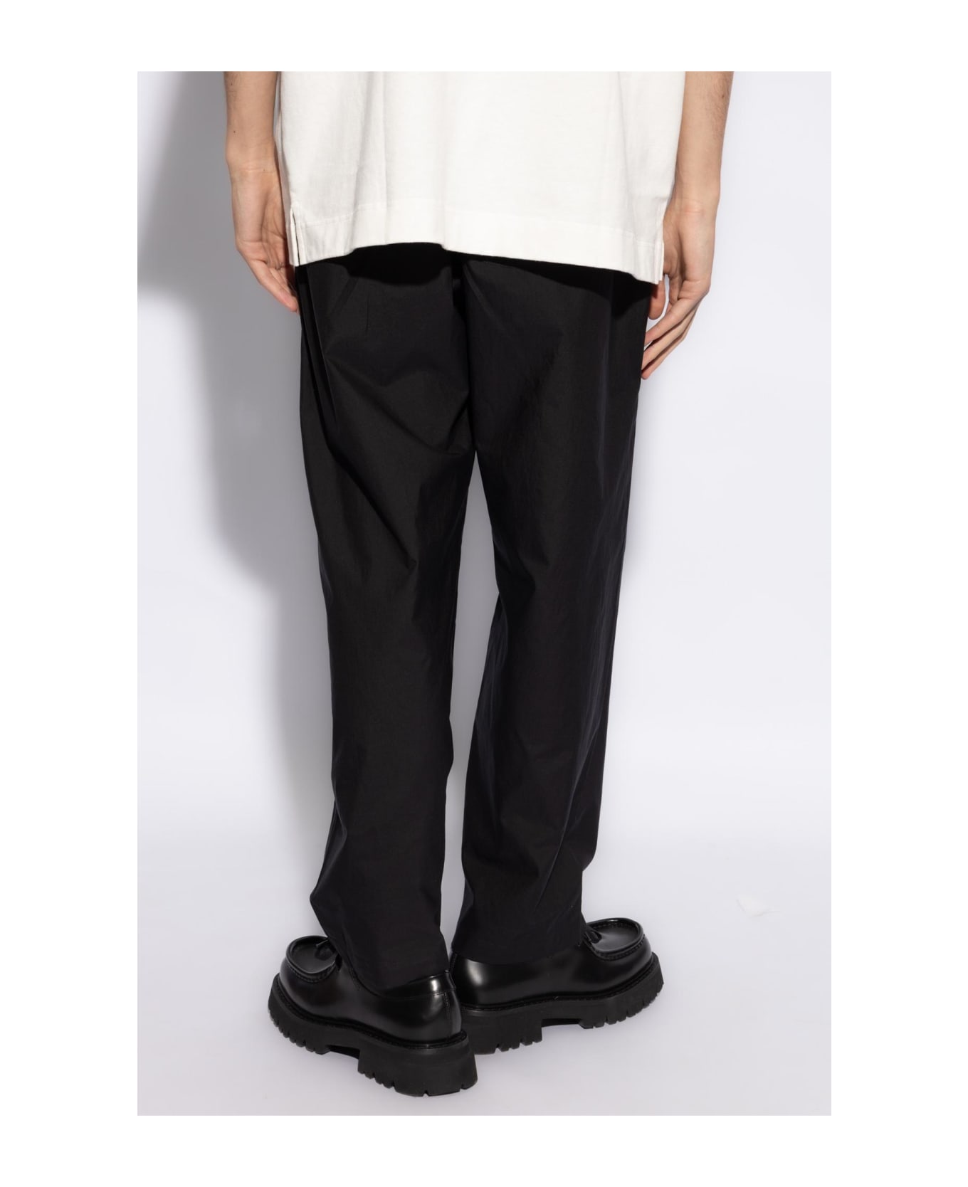 Lemaire Trousers With Straight Legs - BLACK ボトムス