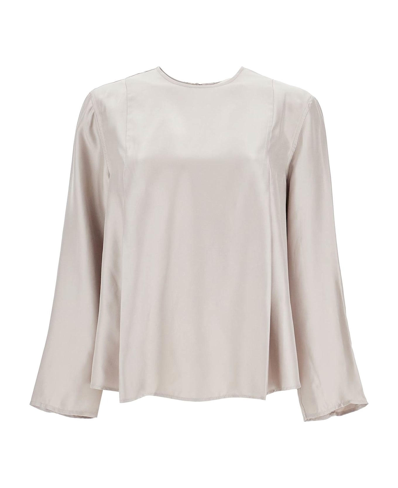 Loulou Studio Silk Adalyn Blouse - GREY (Grey)