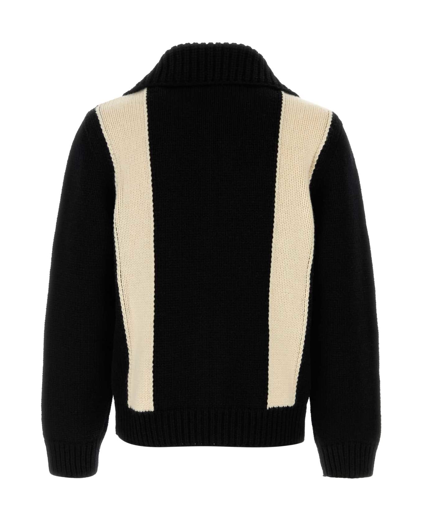 Valentino Garavani Black Wool Cardigan - NEROBURRO