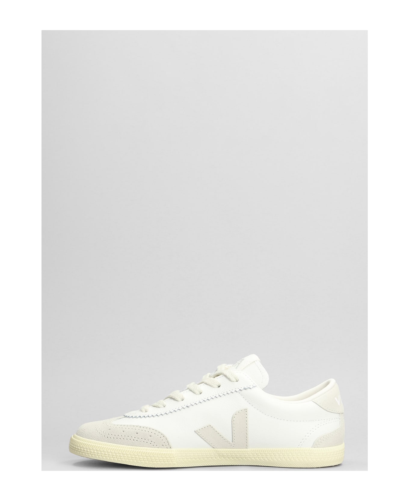 Veja Volley Sneakers In White Suede And Leather - WHITE
