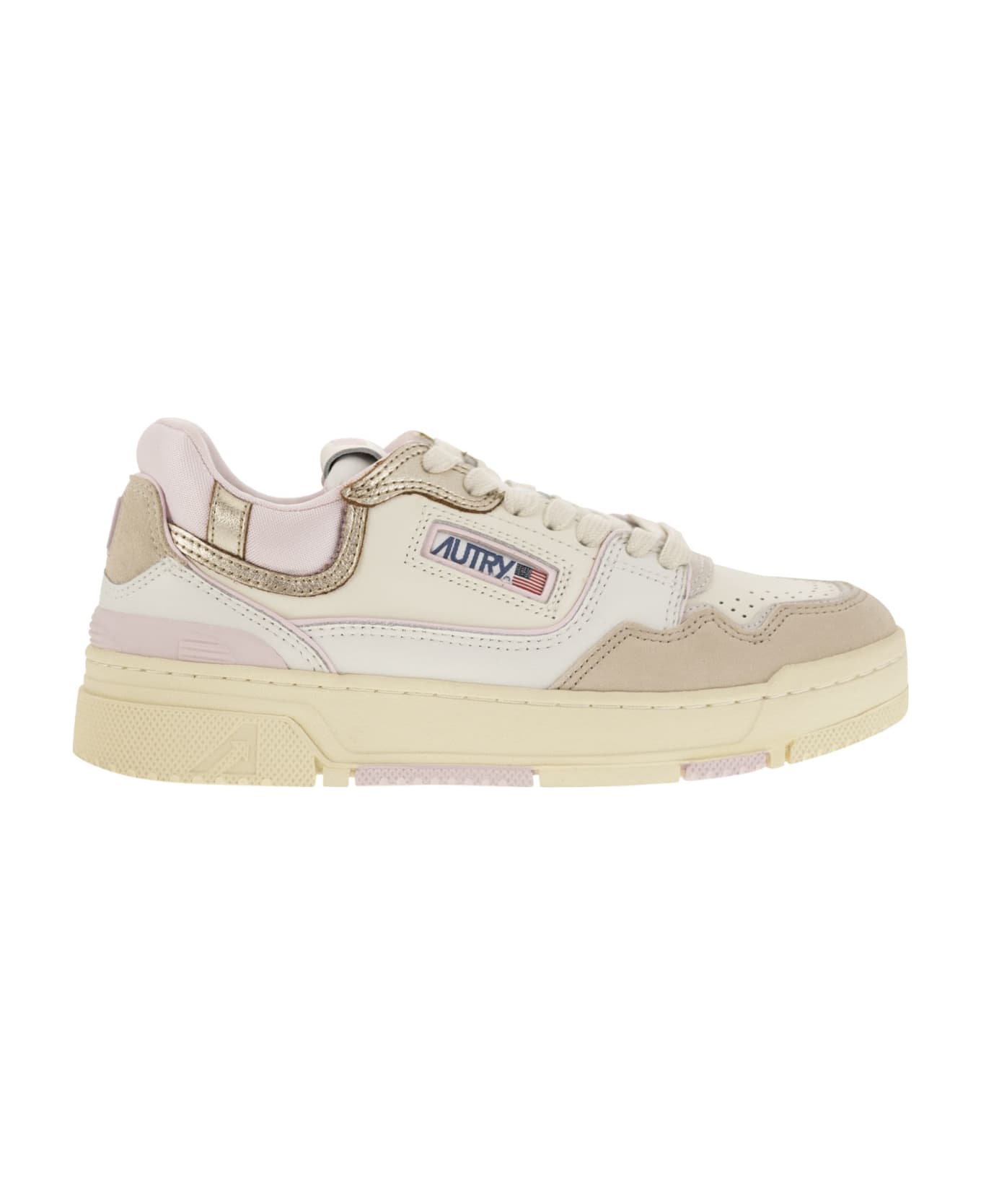 Autry Clc - Women's Low Sneaker - White/pink