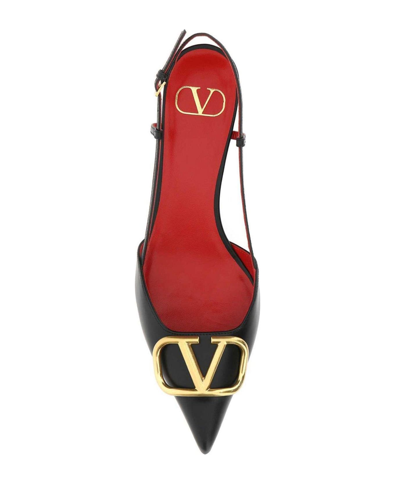Valentino Garavani Vlogo Signature Pointed Toe Slingback Pumps ...