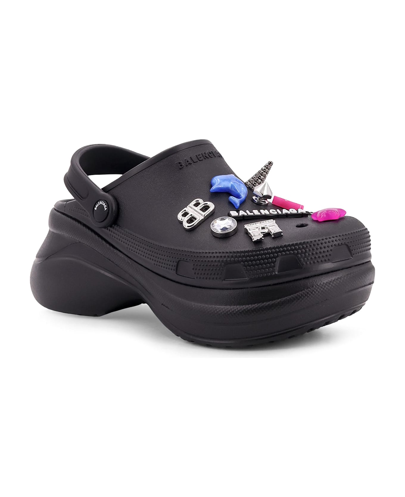 Balenciaga Black Rubber X Crocsâ ¢ Mules - Black サンダル