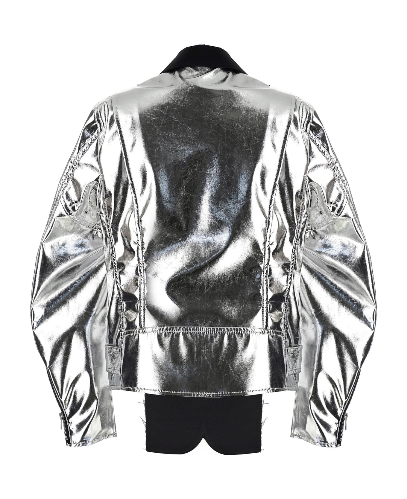 Black Comme des Garçons Laminated Jacket - Silver