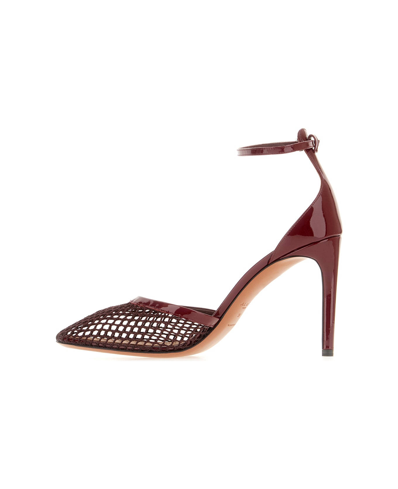 Alaia Burgundy Mesh Pumps - ROUGE GRENAT