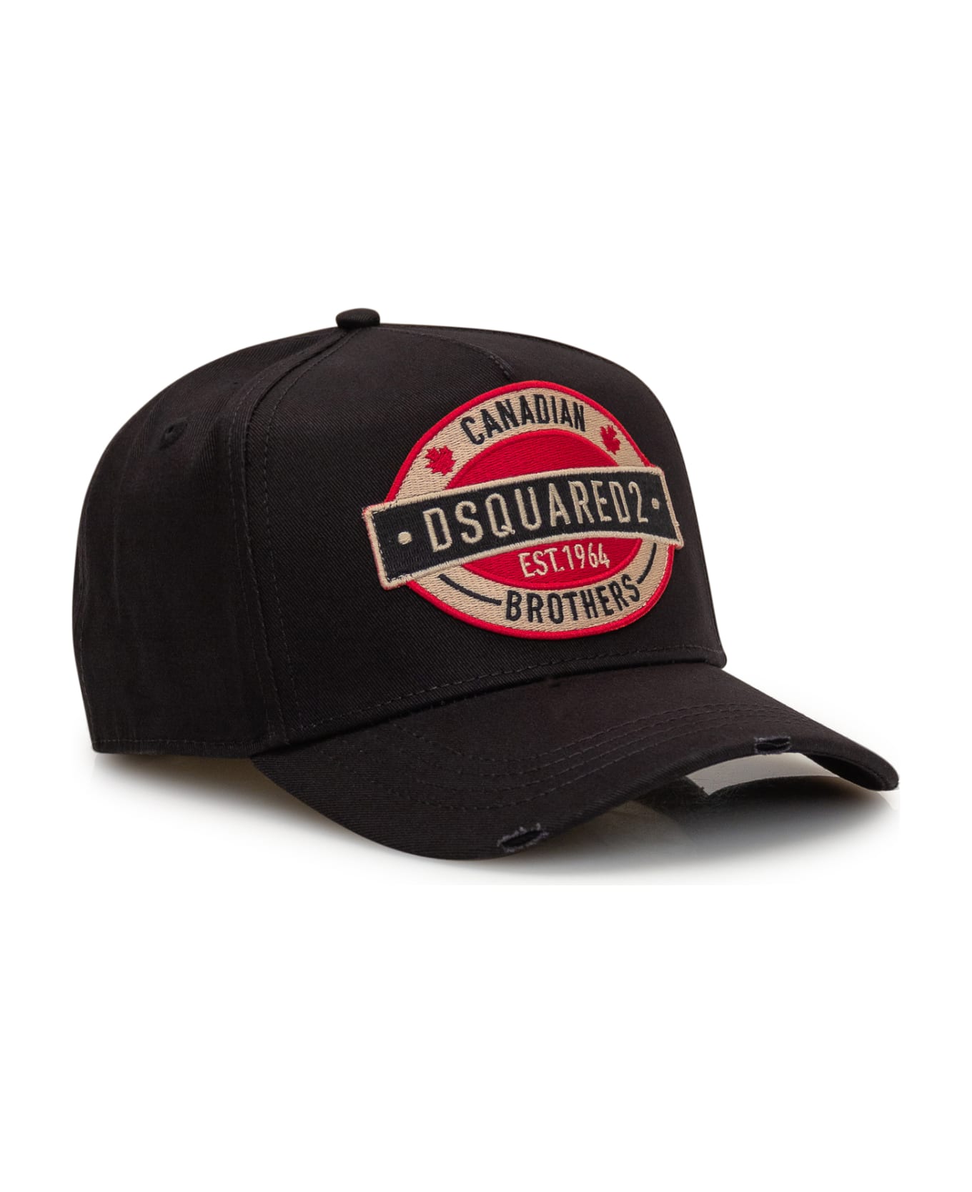 Dsquared2 Black Baseball Cap With Logo Patch - Black