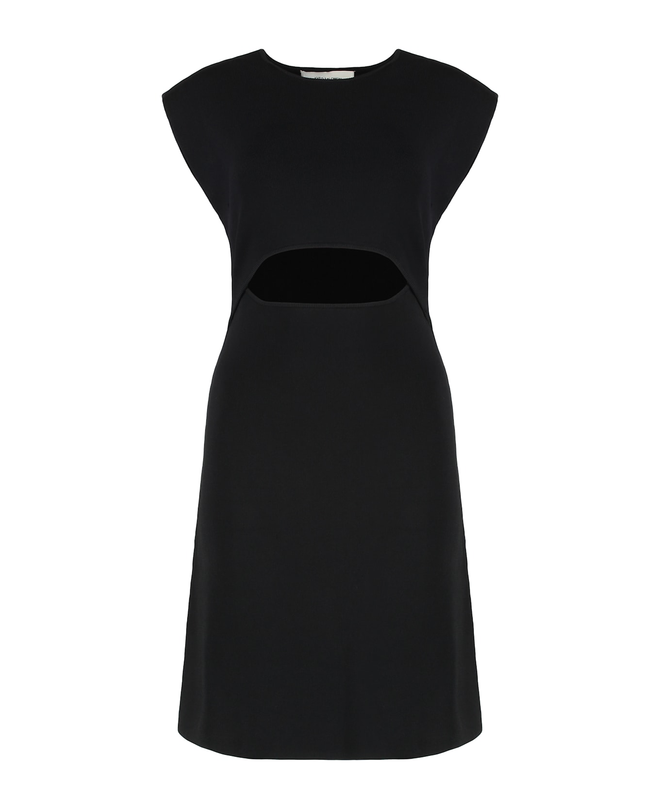 Yves Salomon Ribbed Knit Dress - black