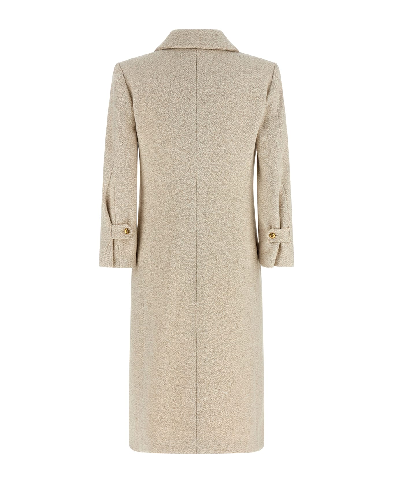 Elisabetta Franchi Double-breasted Coat - White