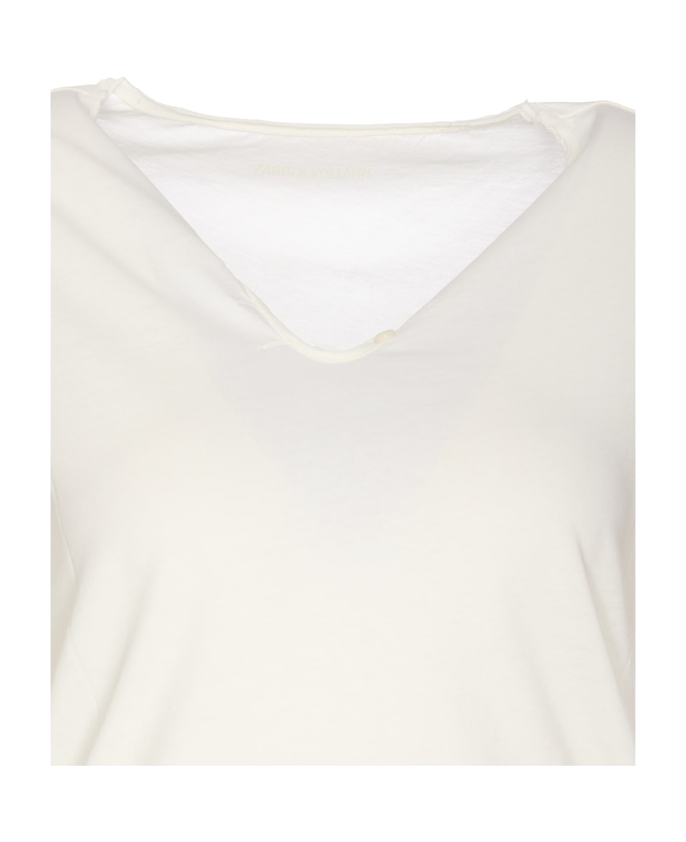 Zadig & Voltaire Tunisien Crop Badge Wings T-shirt - White Tシャツ