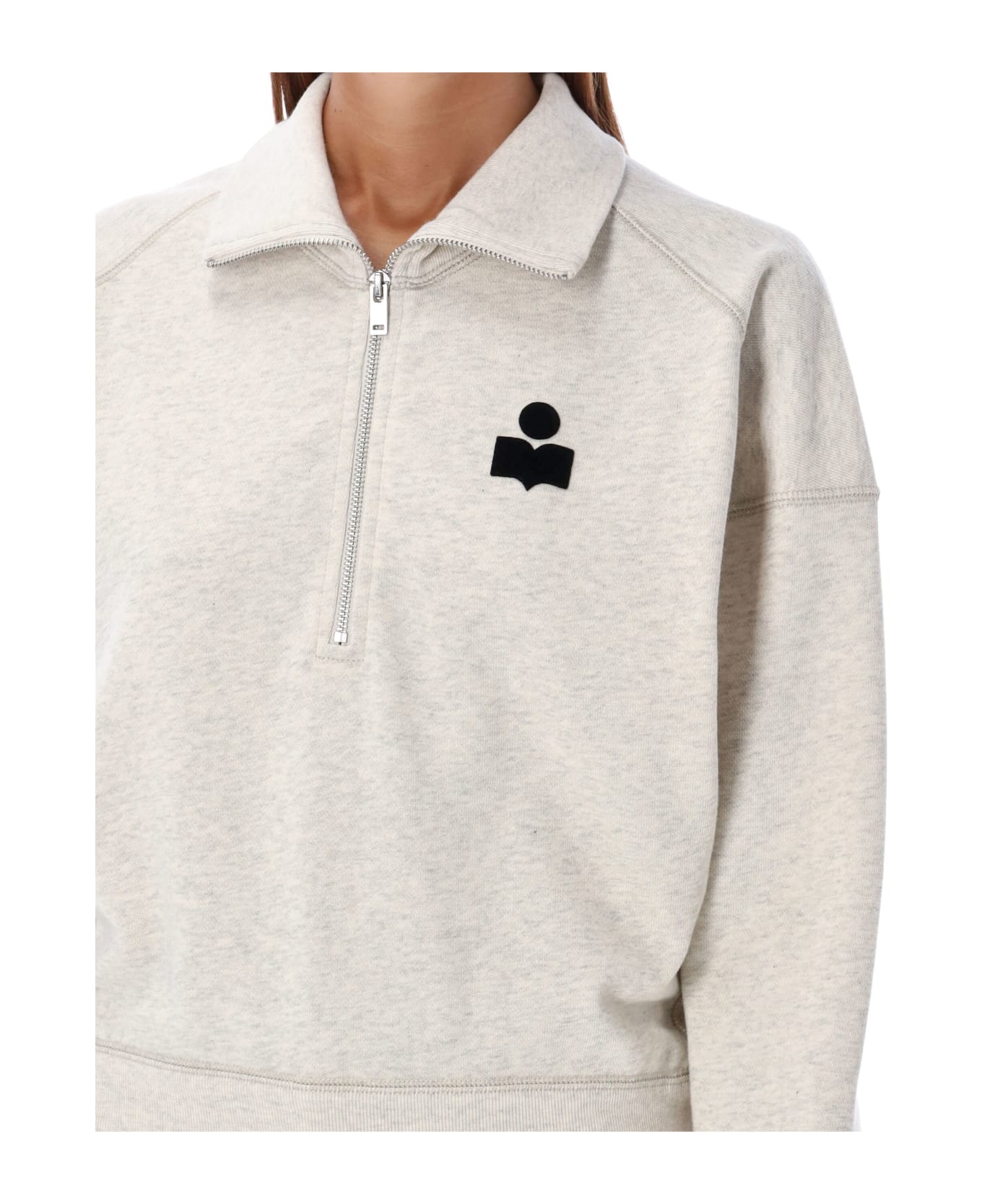 Marant Étoile Ross Half Zip Sweatshirt - ECRU