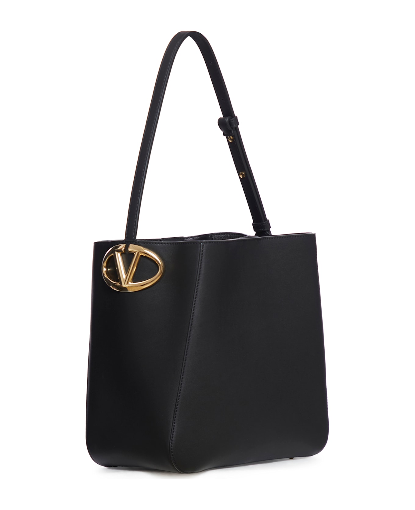 Valentino Garavani Vlogo Side Bucket Bag - Black