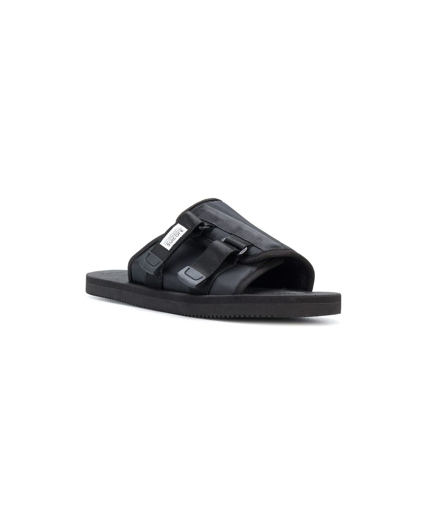 SUICOKE 'kaw-cab' Black Sandals With Velcro Fastening In Nylon Man Suicoke - Black