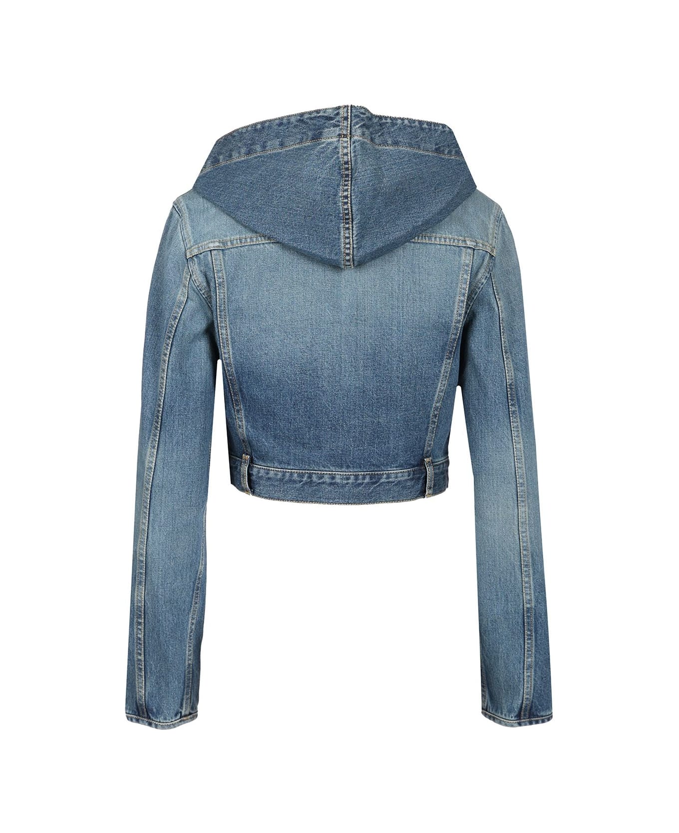 Alaia Hooded Denim Jacket - Blue