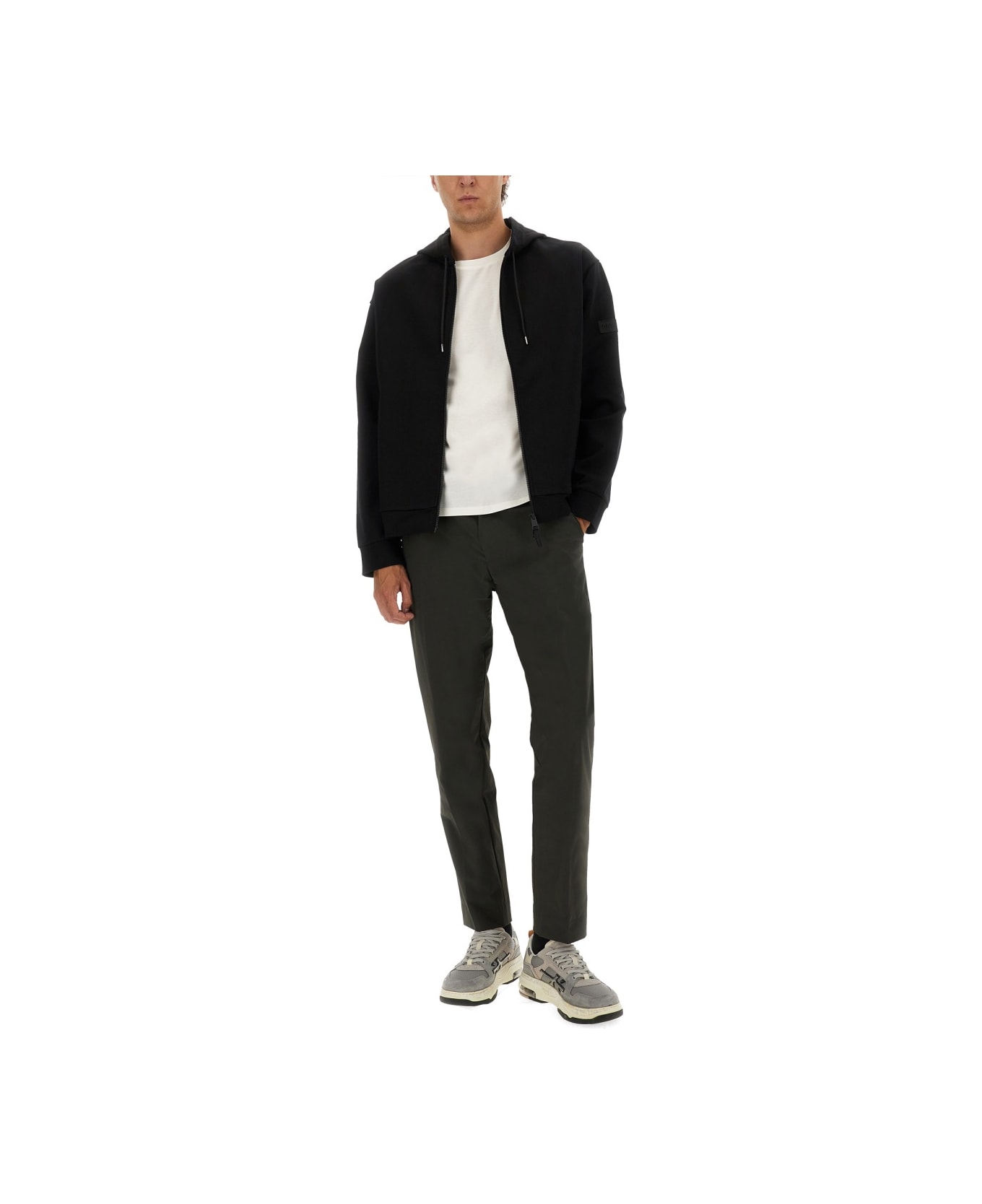 Premiata Zip Sweatshirt. - BLACK