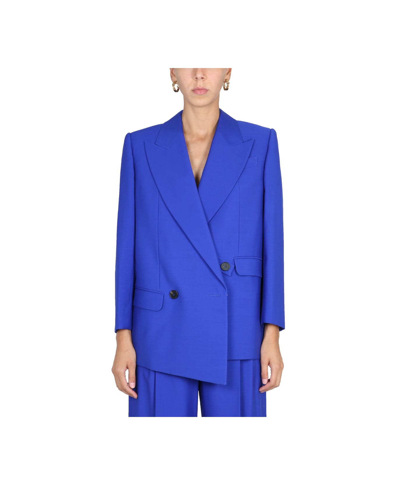 Alexander McQueen Structured Double-breasted Jacket - BLUE ジャケット