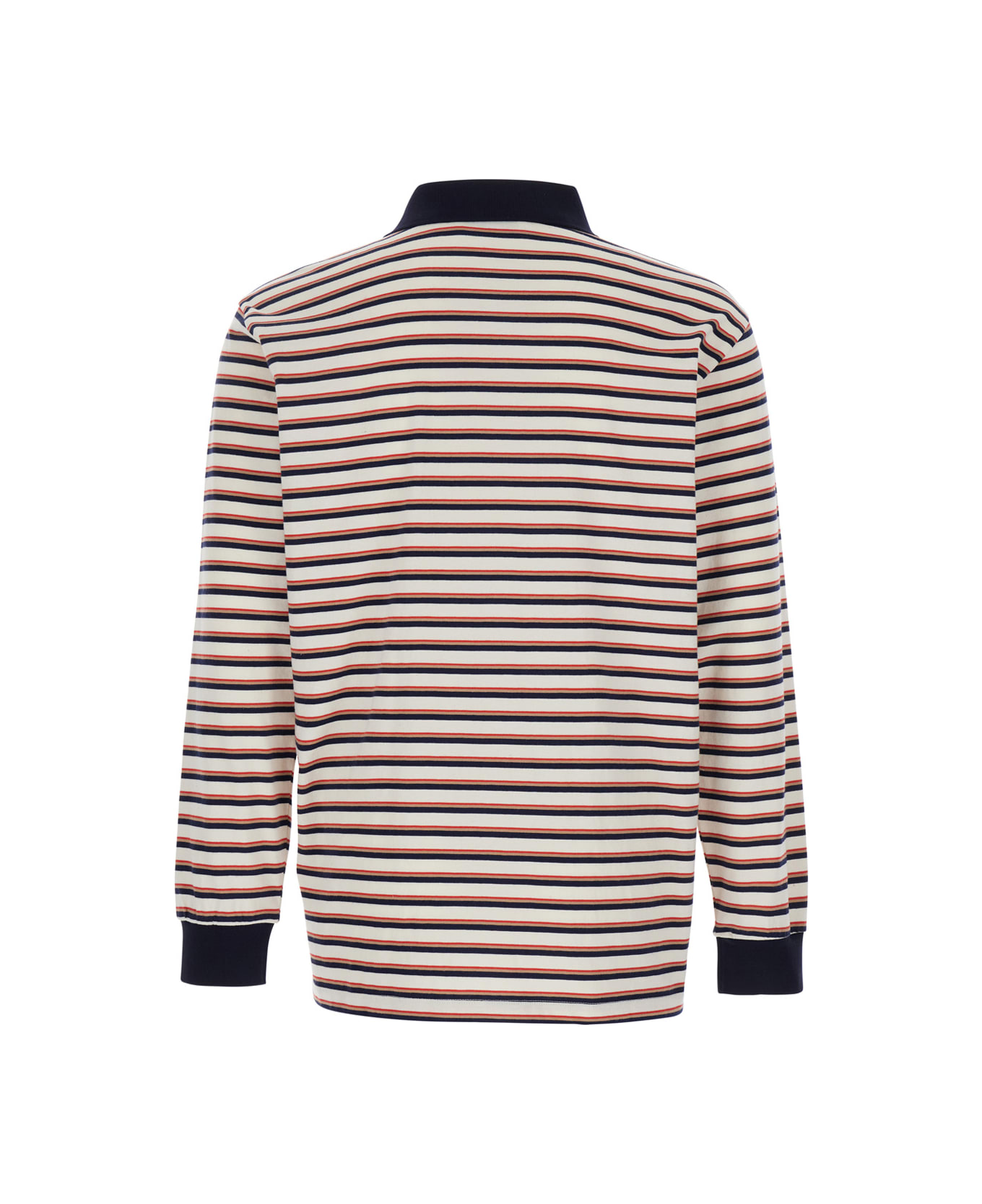 Dunst Multicolor Polo Shirt With All-over Striped Motif And Logo Embroidered On The Front In Cotton Man - Multicolor