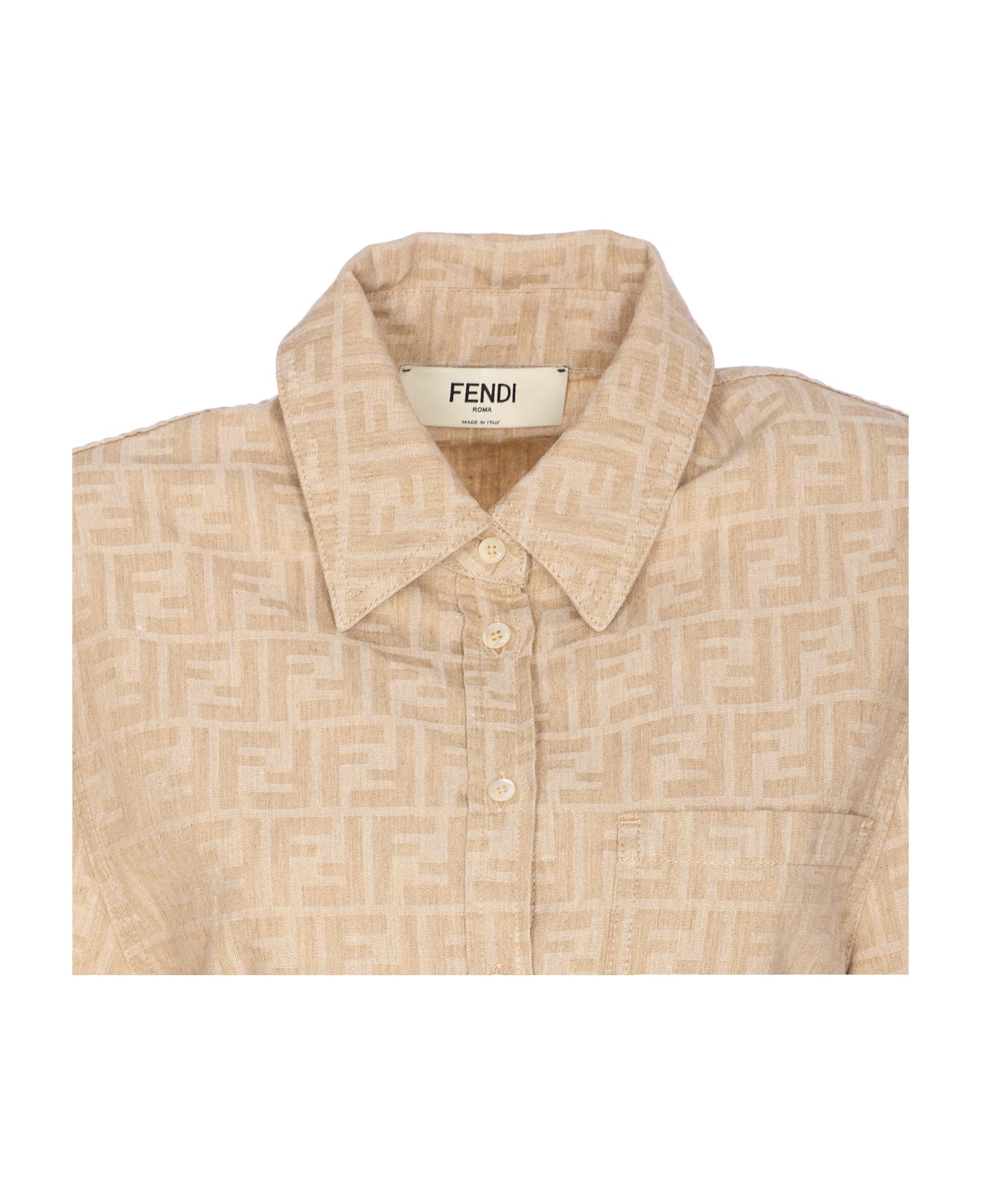 Fendi Ff Logo Denim Dress - RAFFIA-25
