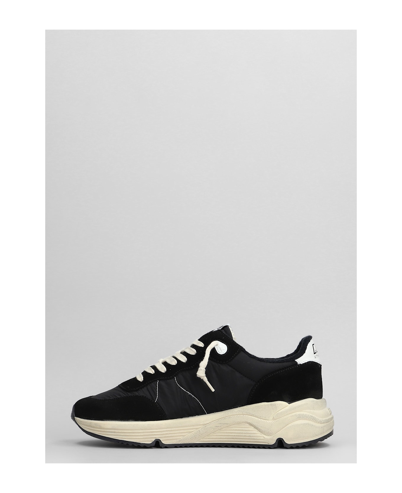 Golden Goose Running Sneakers In Black Suede And Fabric - black