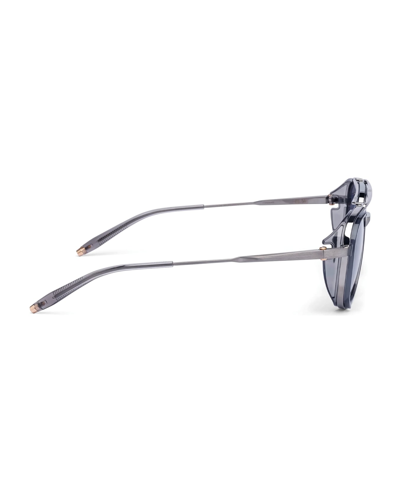 Akoni Spitzer - Brushed Black Palladium / Crystal Grey Sunglasses - Black/Grey