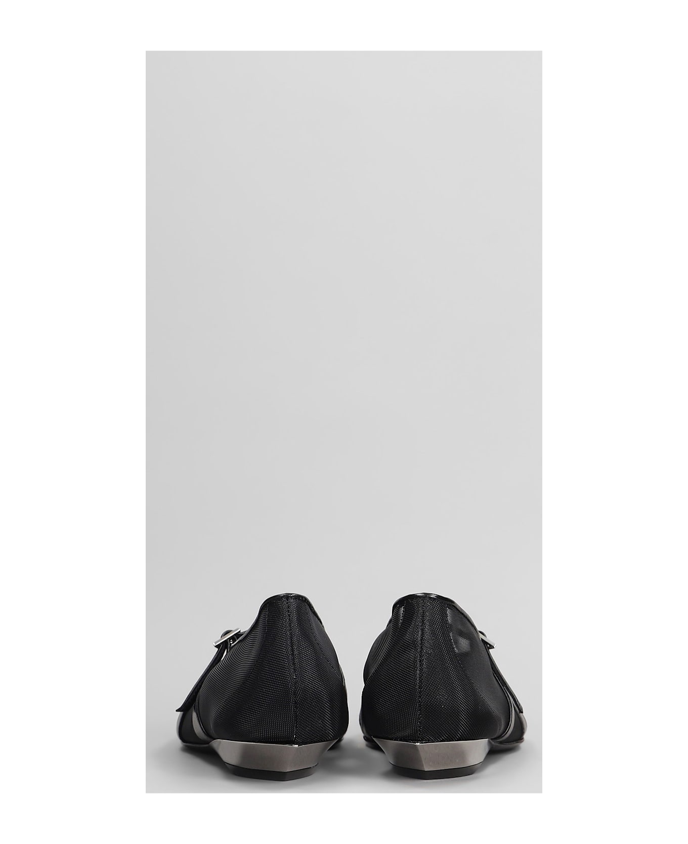 Mugler Ballet Flats In Black Polyamide - black