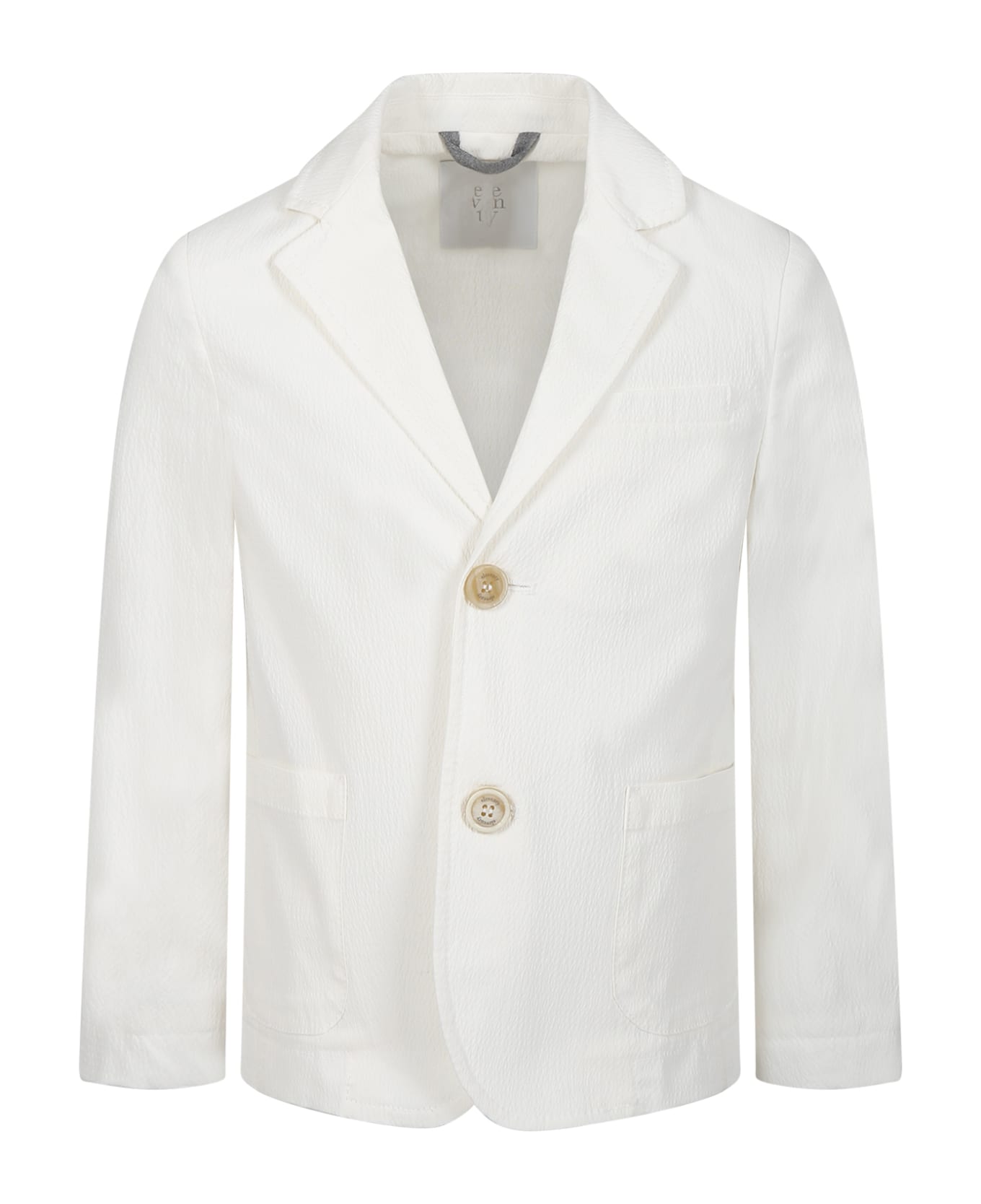 Eleventy White Jacket For Boy - White コート＆ジャケット