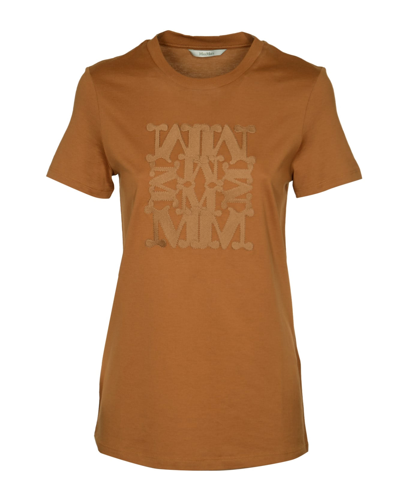 Max Mara Crewneck Short-sleeved T-shirt - Cuoio