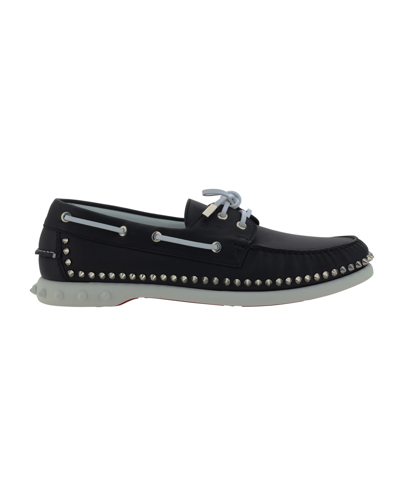 Christian Louboutin Gerockel Boat Shoes - Black/silver