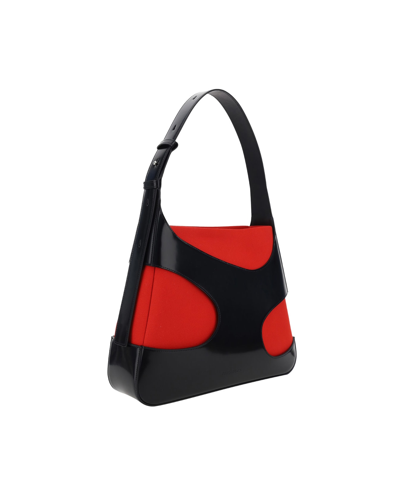 Ferragamo Cut-out Shoulder Bag - Nero/f.red