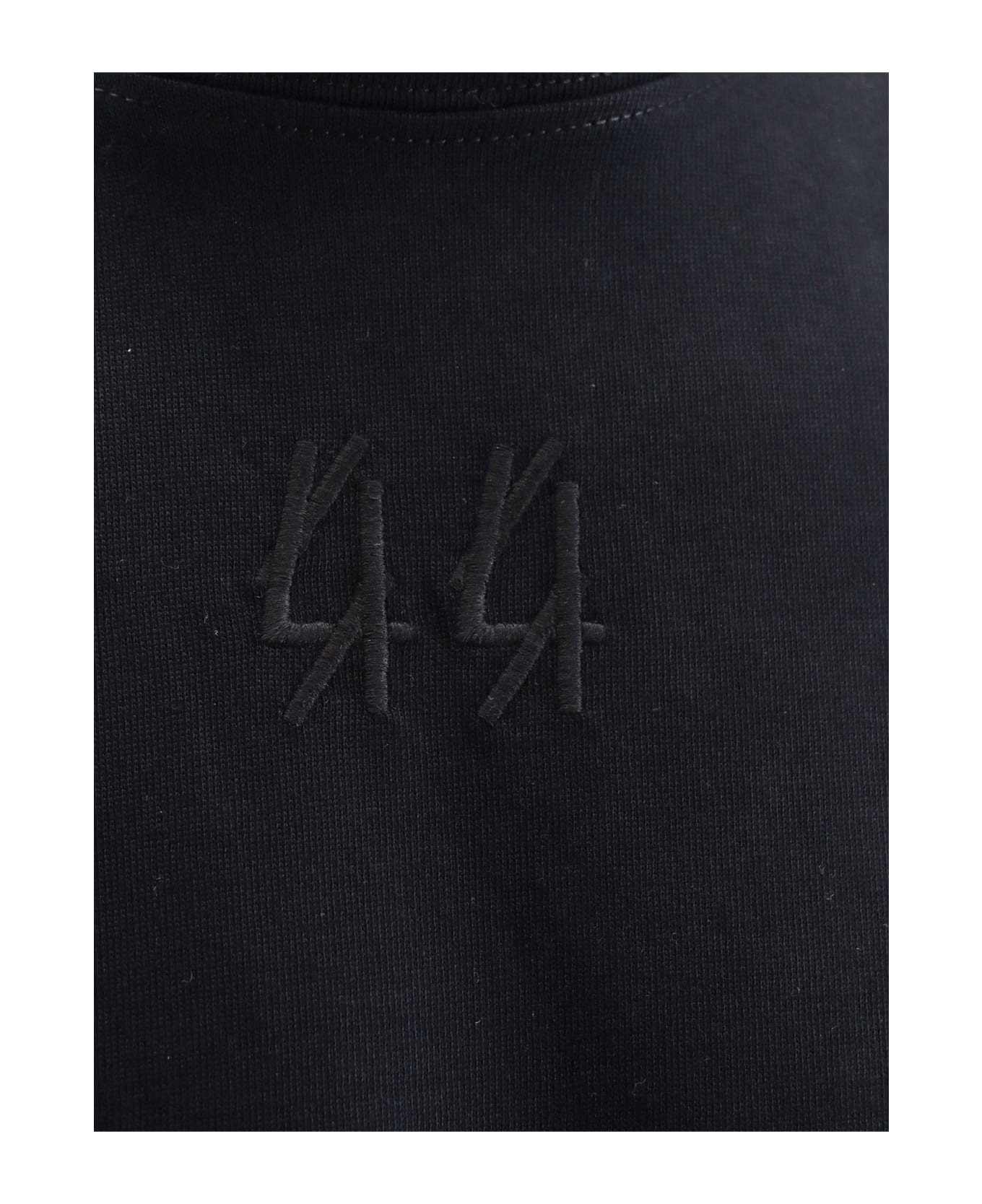 44 Label Group T-shirt With 44 Solid Dirty White Print - Nero
