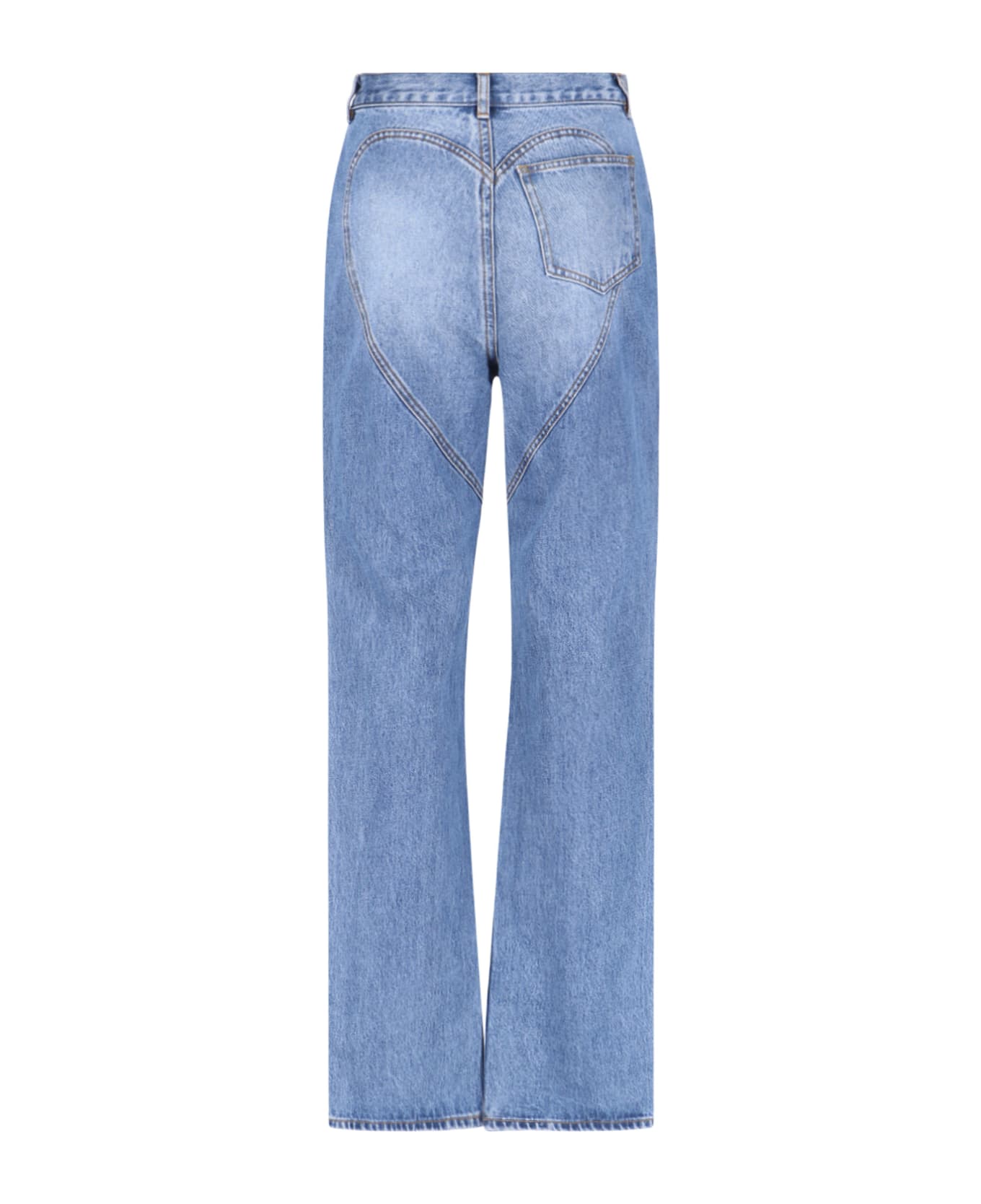 AREA Crystal Detail Jeans - Light Blue