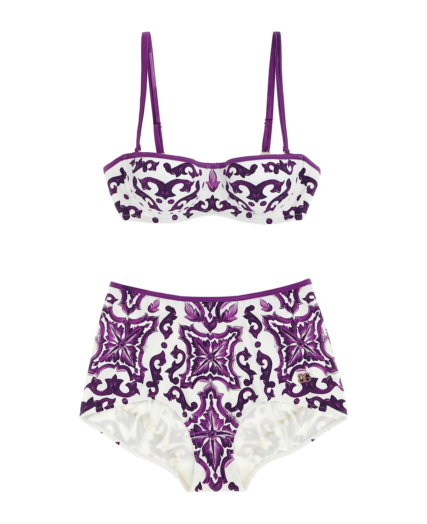 Dolce 
Gabbana 
maiolica
 Print Bikini - Purple