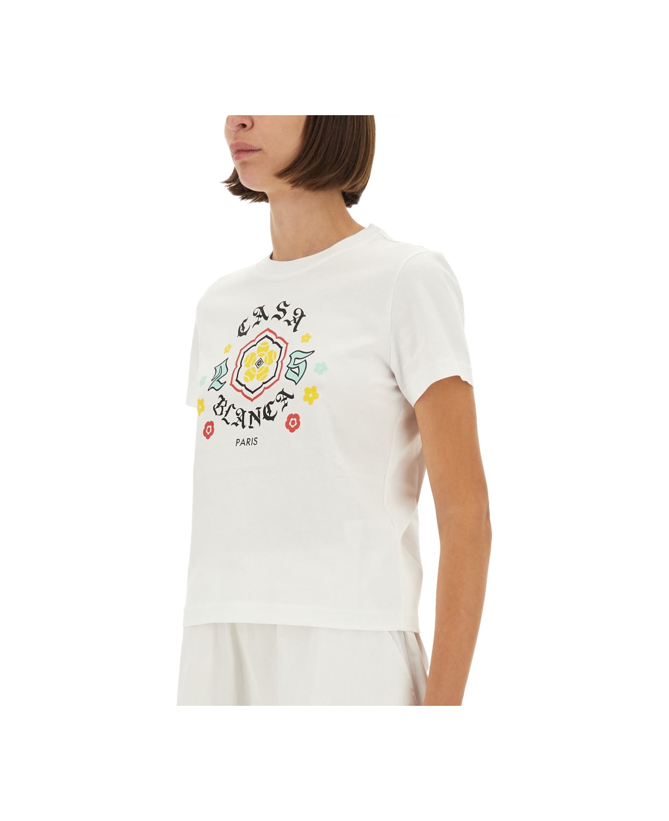 Casablanca T-shirt "emblem" - WHITE