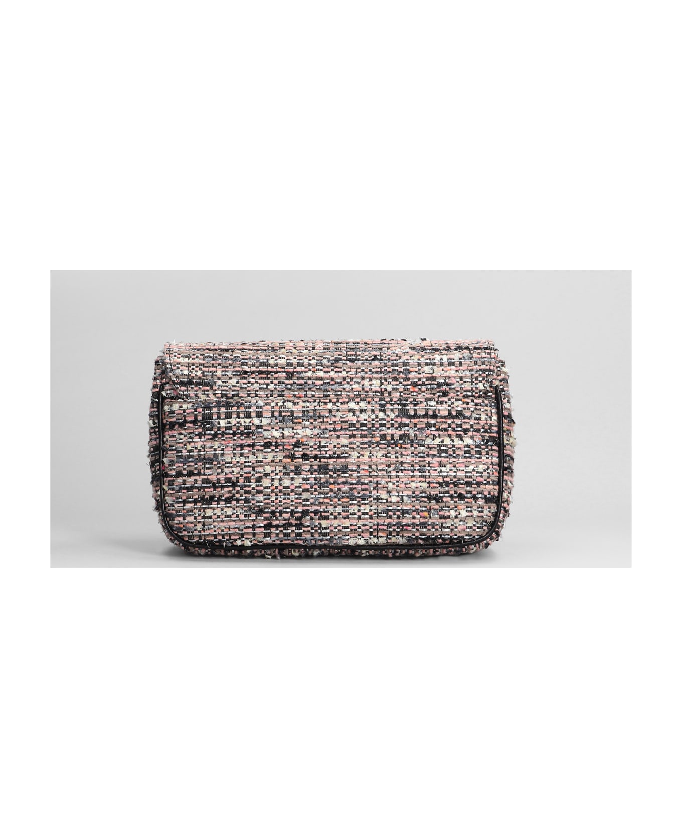 Roberto Festa Lunette Shoulder Bag In Rose-pink Wool - rose-pink