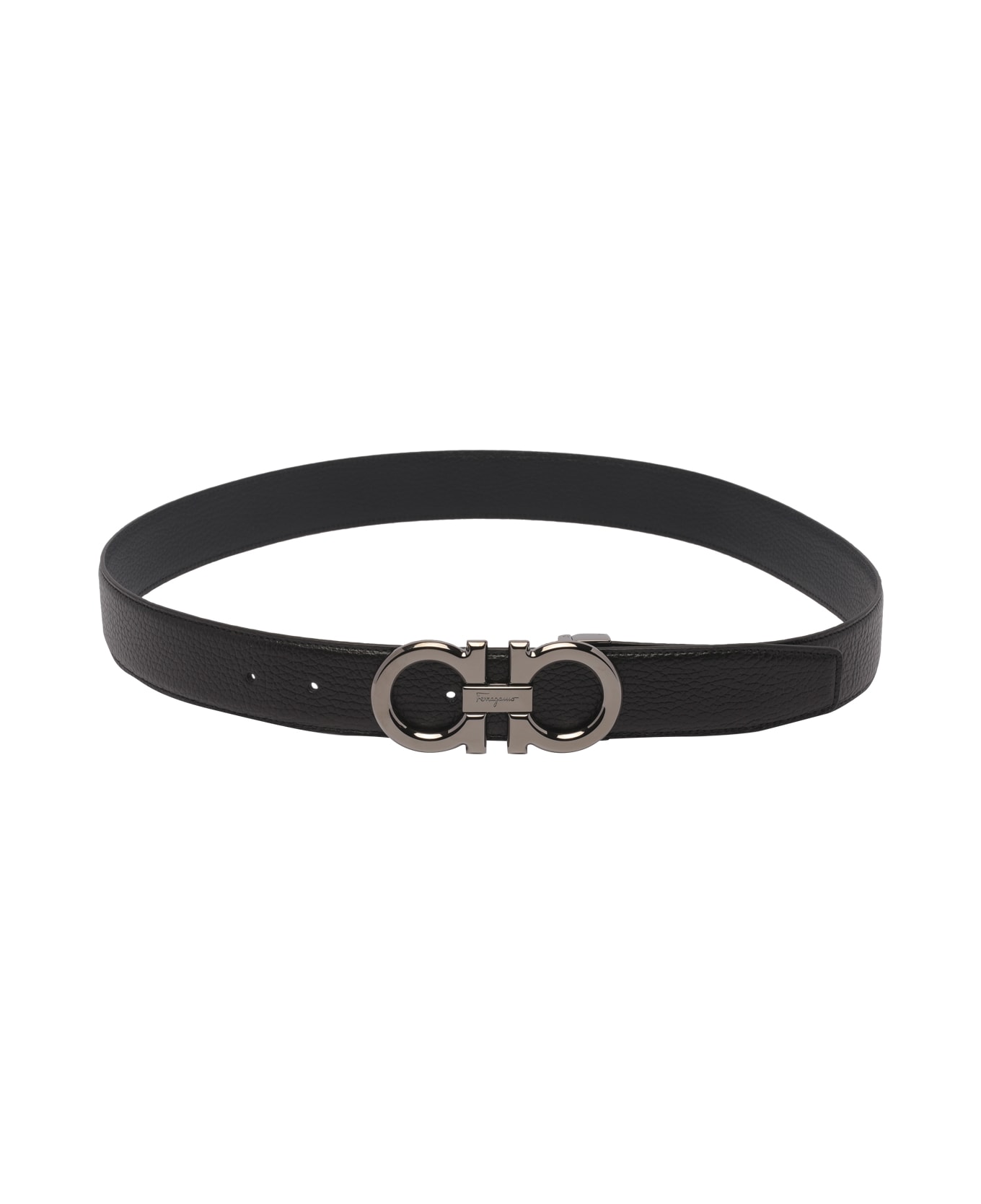 Ferragamo Reversible Gancini Belt - Black
