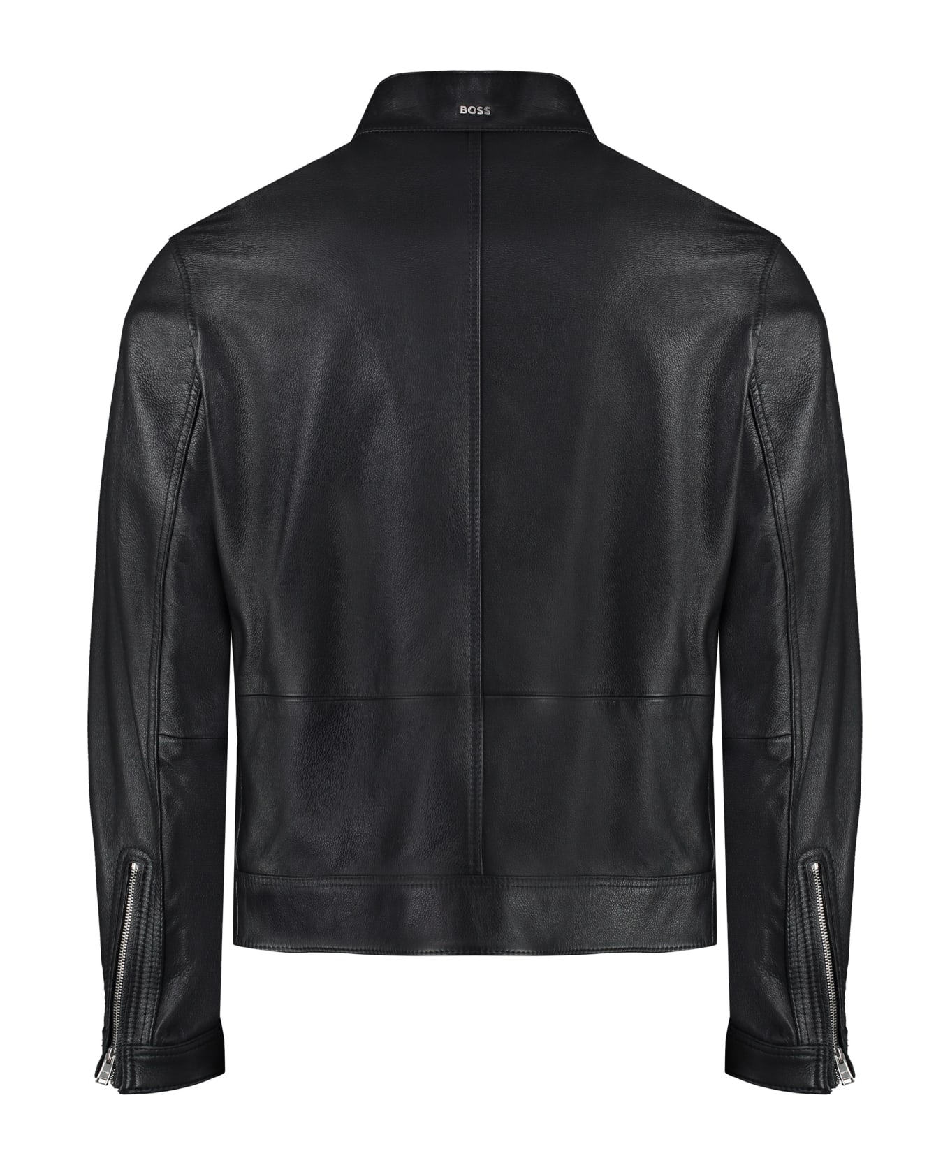 Hugo Boss Leather Jacket - Black