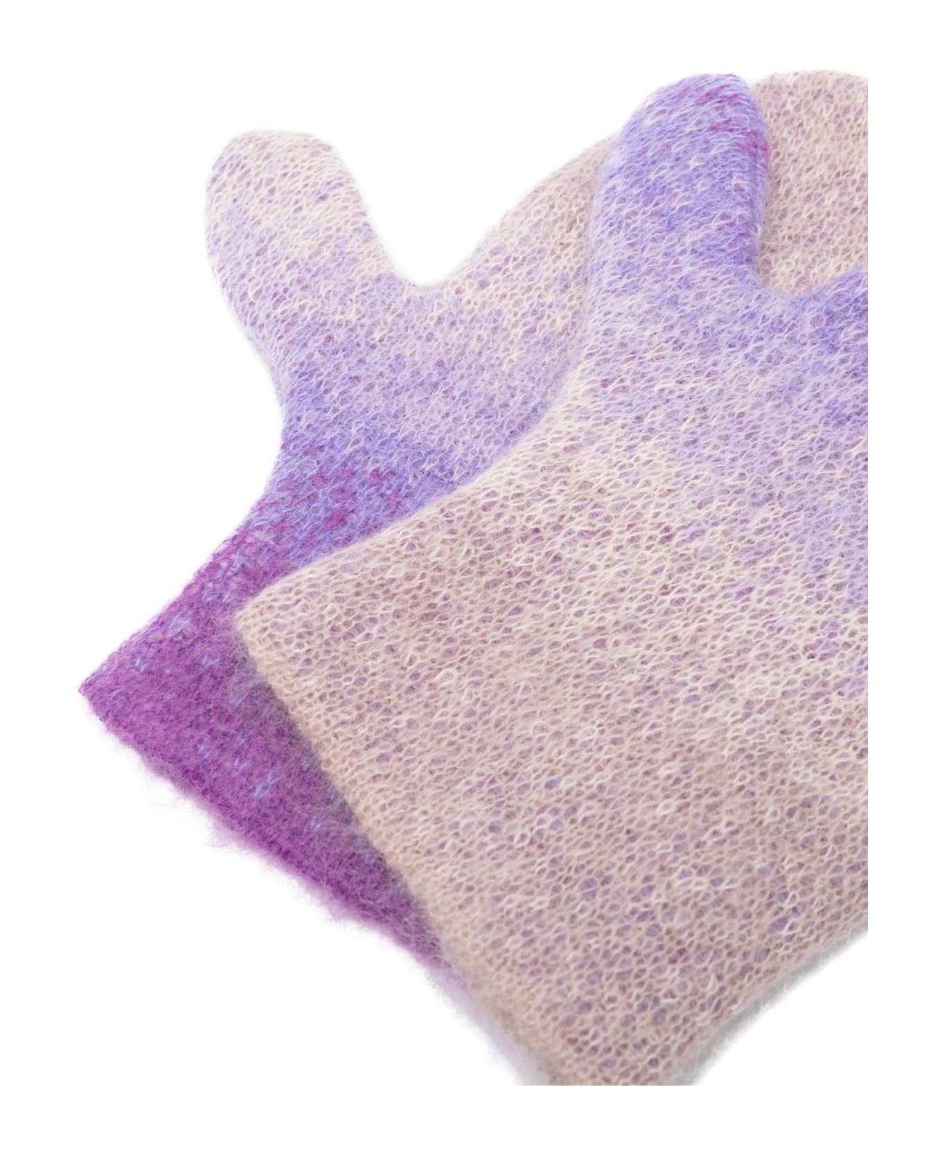 ERL Purple Mohair-wool Blend Gloves - Viola