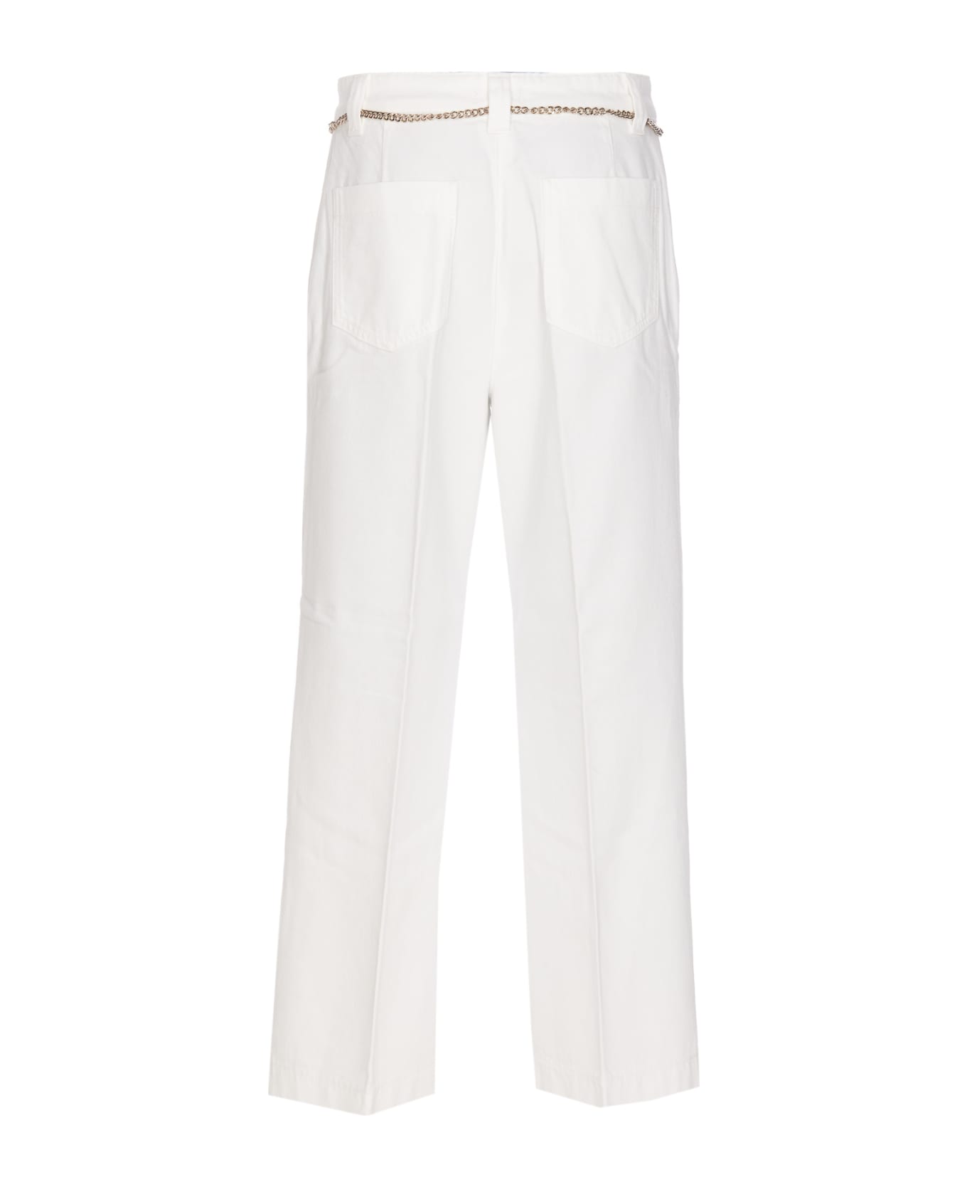 Liu-Jo Straight Cropped Trousers - White