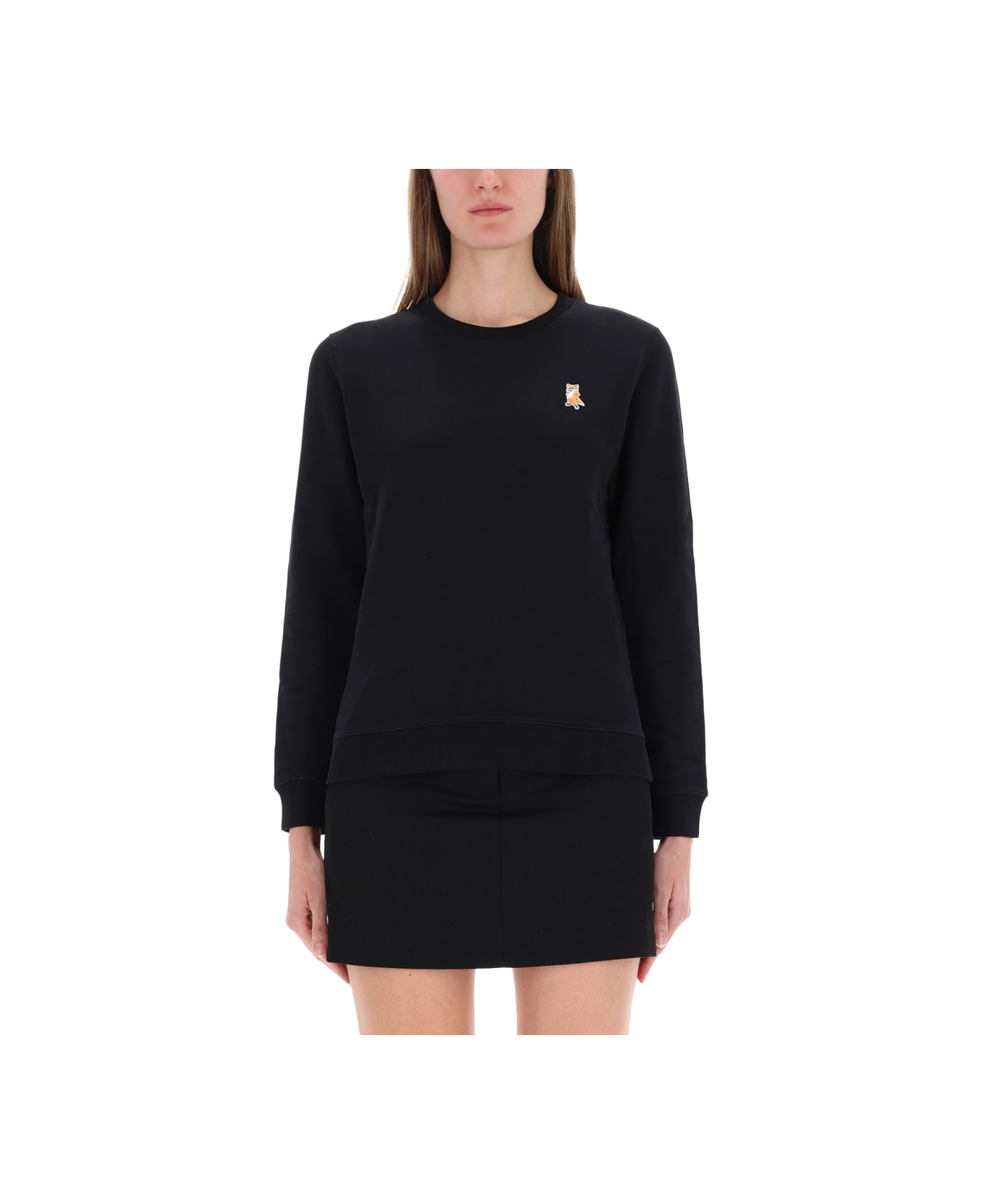 Maison Kitsuné "lady Fox" Sweatshirt - BLACK
