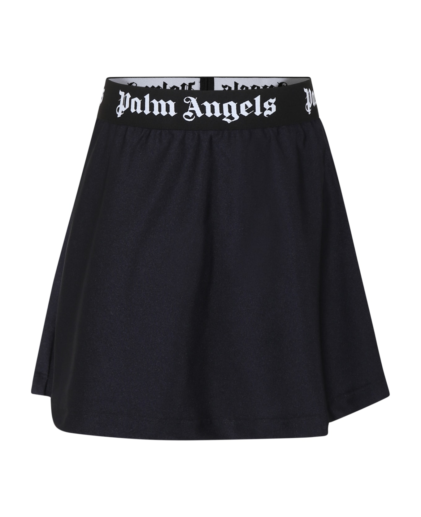 Palm Angels Black T-shirt For Girl With Bear - Black