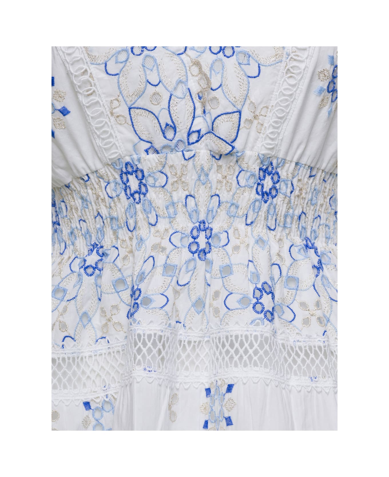 Temptation Positano Embroidered Dress - White