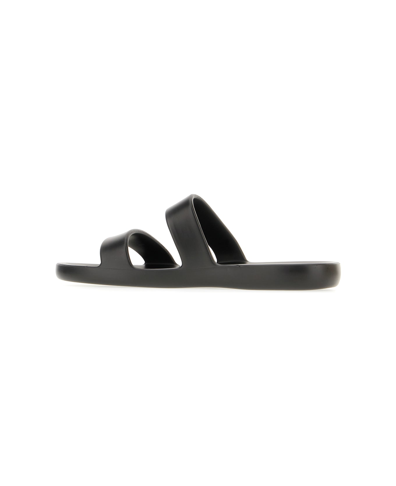 The Row Black Rubber Slippers - BLACK