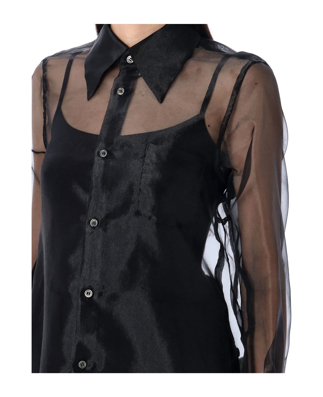 Comme des Garçons Organza Shirt - Black
