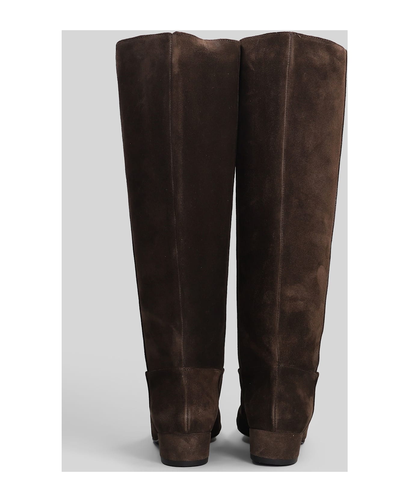 Fabio Rusconi Low Heels Boots In Taupe Suede - taupe