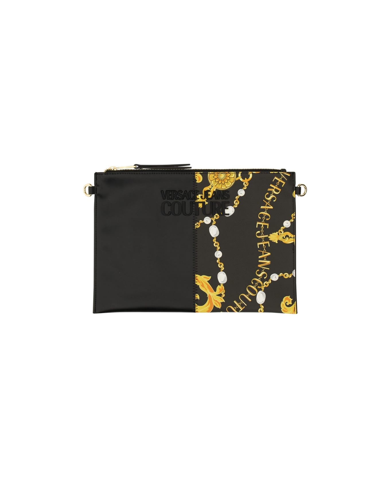 Versace Jeans Couture Chain Couture Clutch Bag - Black