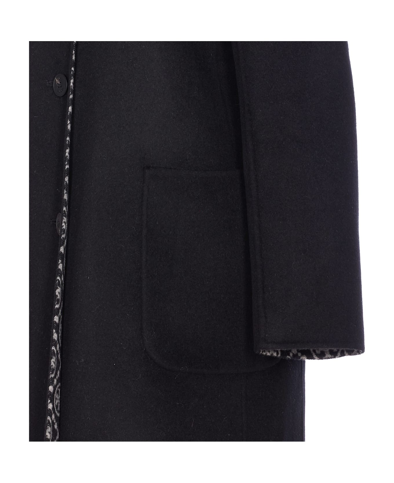 Tory Burch Jacquard T-monogram Coat - Black