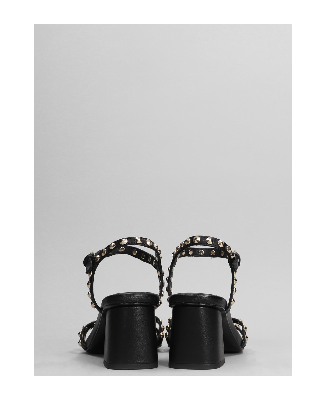 Ash Jody Sandals In Black Leather - black