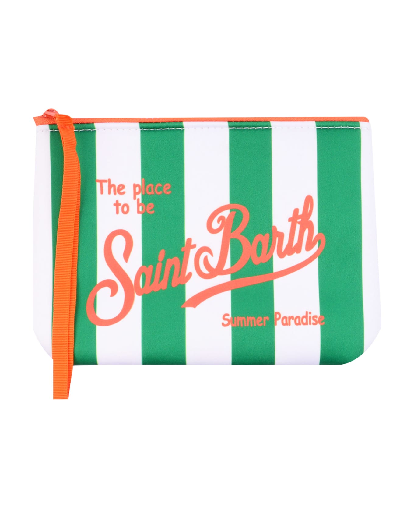 MC2 Saint Barth Scuba Clutch With Green Stripe Print - Multicolor アクセサリー＆ギフト